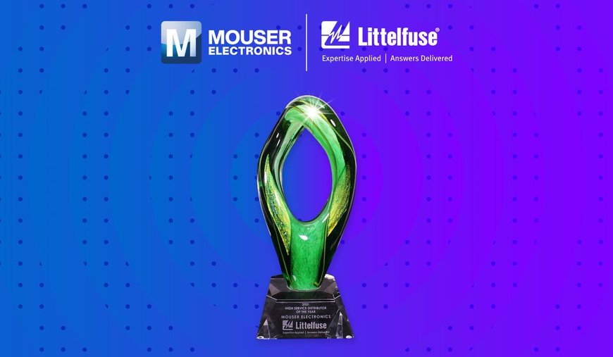 Mouser Electronics recibe el reconocimiento de distribuidor global del año de Littelfuse por quinto año consecutivo